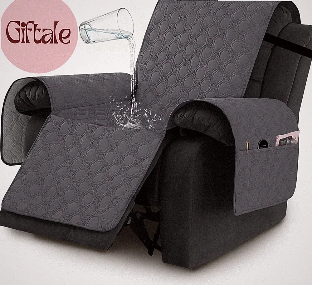 100% Waterproof Recliner Chair Covers, Recliner Covers Non-Slip Stay in Place, T