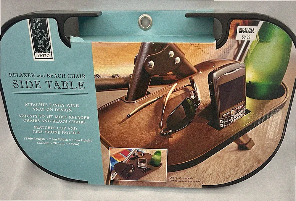 Bed Bath & Beyond Relaxer & Beach Chair Snap-on Side Table New