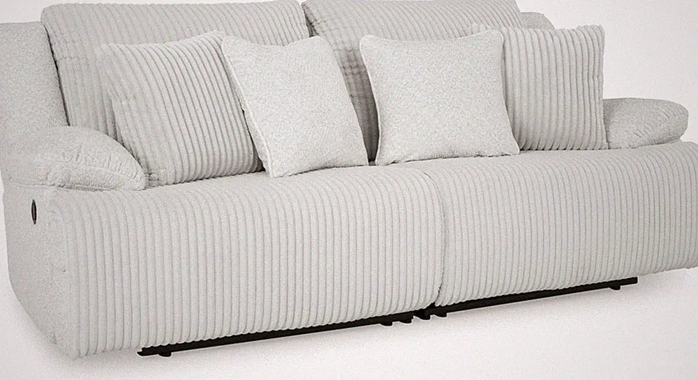 Coastal 2-Piece Reclining Loveseat with Pillows in Light Gray by Ashley