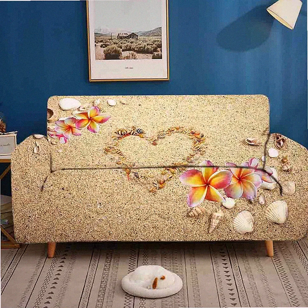 Coastal Tissue Wood Stretch Sofa Cover Lounge Couch Slipcover Recliner Protector