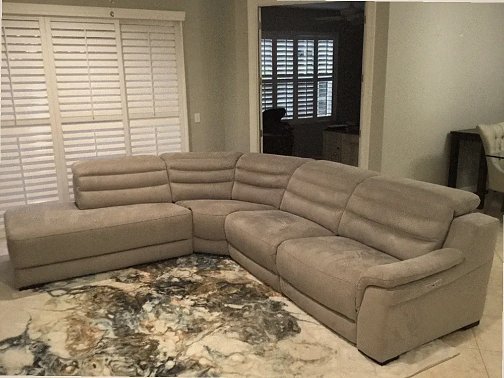 Gray living room sectional