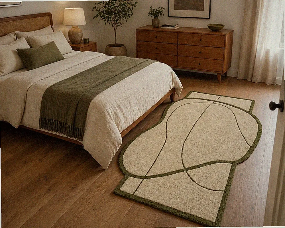 Hand Tufted Carpet Soft Wool 8'x10' Designer Floor Rug For Living Room Bedroom
