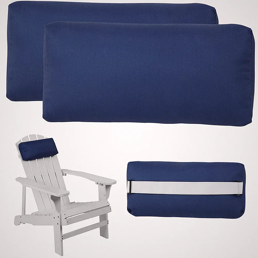 Headrest Pillow for Patio Chaise Lounge Chair, Outdoor Chaise Pillows with Ad...