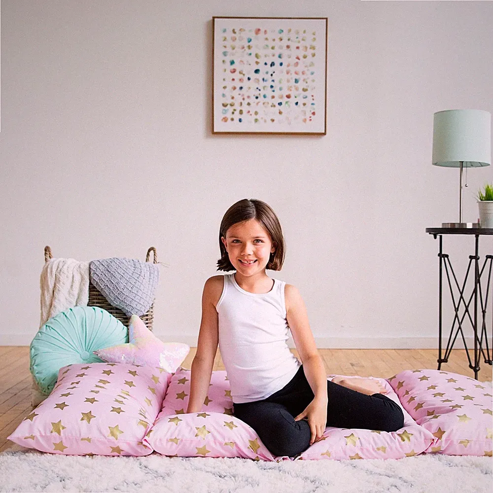 Kids Pillow Lounger for Sleepovers Travel Friendly Cushion