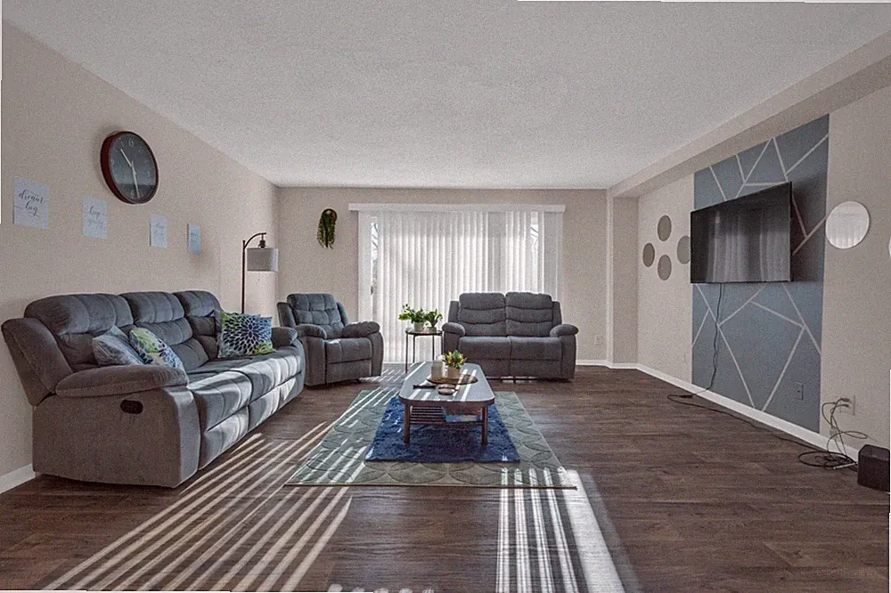 Luxurious full living room set, 3 Queen size bedroom sets , Dining room table