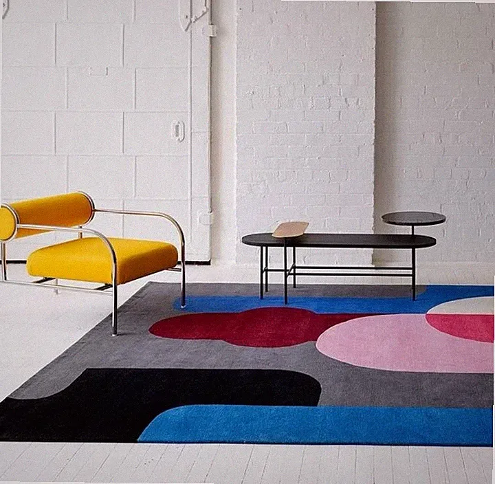 Luxury Abstact Hand Tufted Wool Rugs Artistic Modern Design Living Room Bedroom