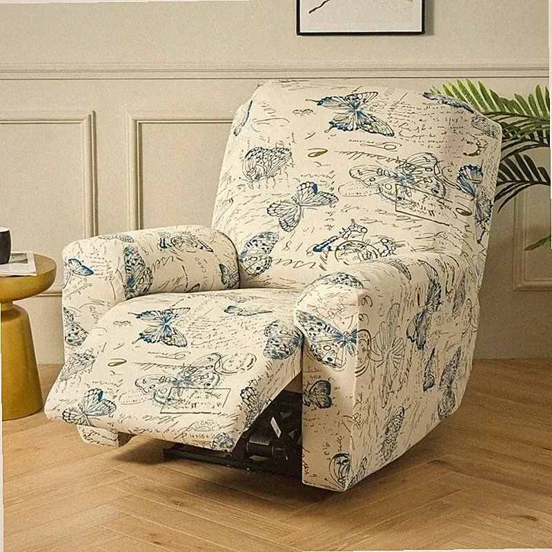 Modern Recliner Covers Butterfly Print Armchair Covers Slipcover for Living Room