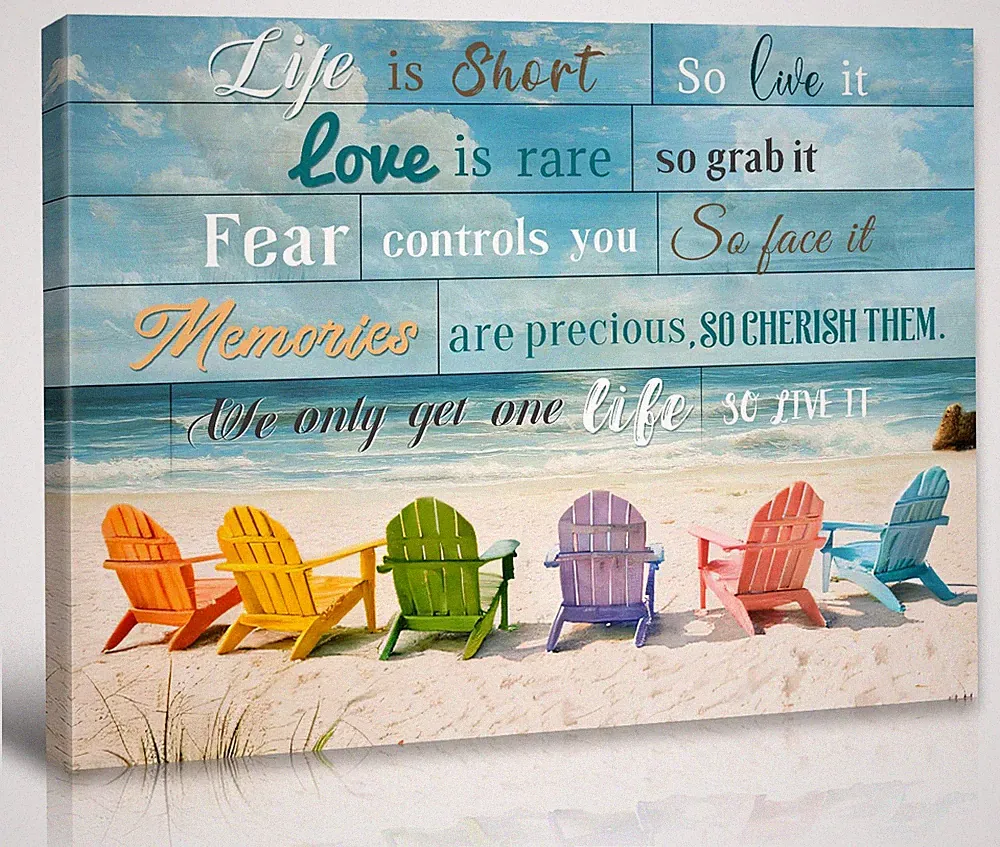 Motivational Beach Wall Art for Bathroom Coastal Wall Art with Inspirational...
