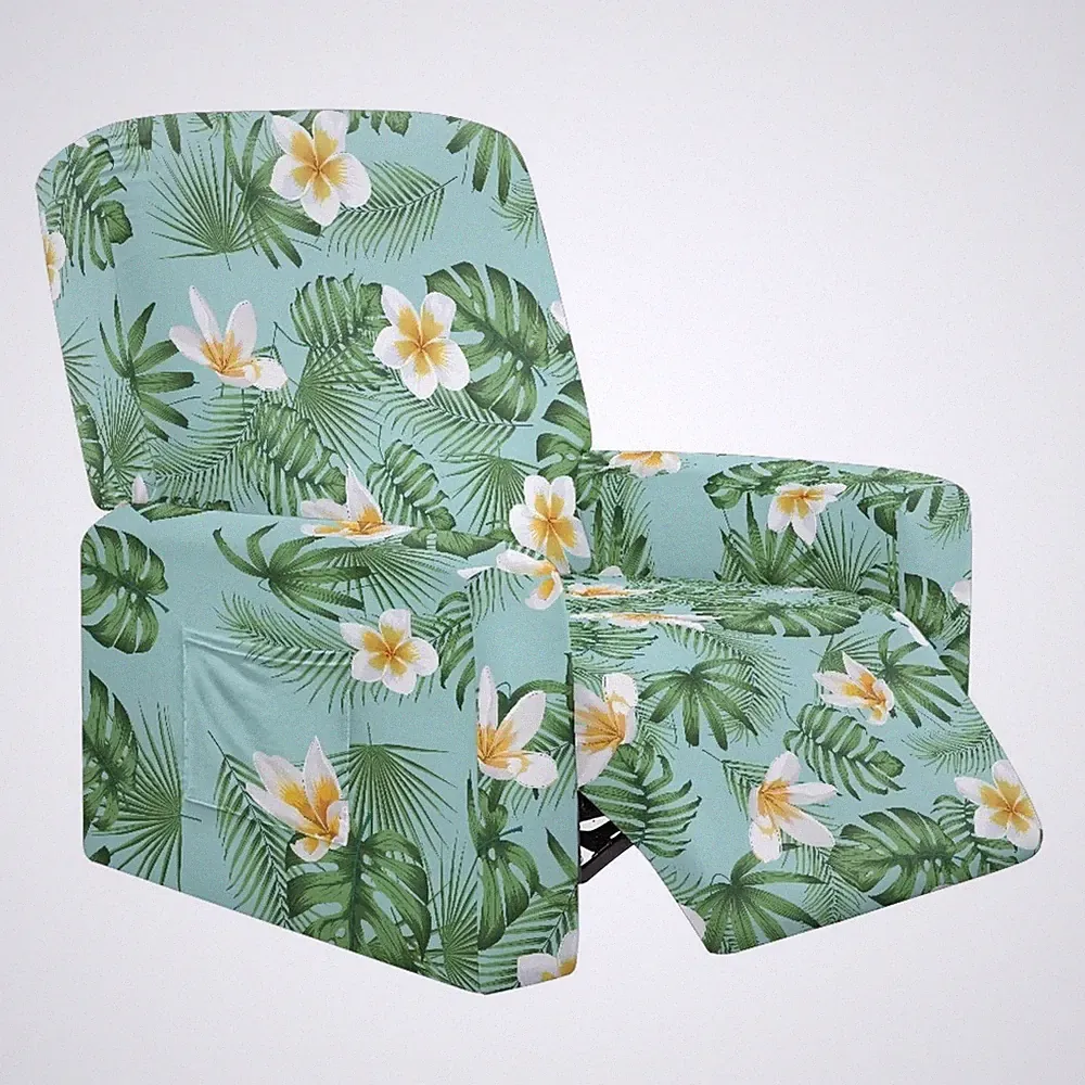 recliner chair covers tropical coastal print