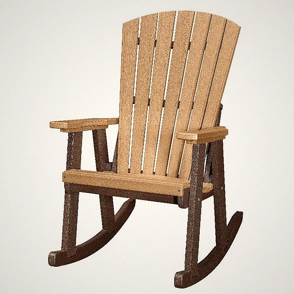 OS Home and Office 518CTB Rocking Chair in Cedar with a Tudor Brown Base