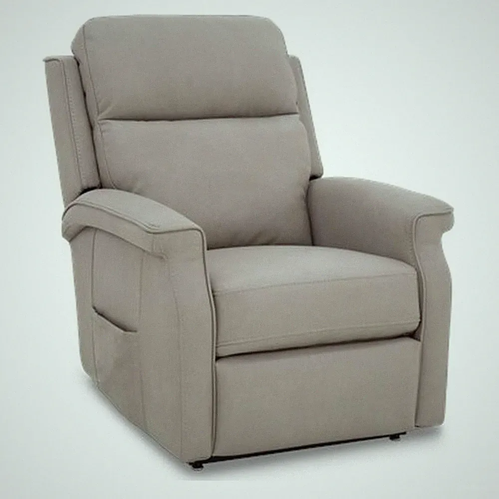 Pemberly Row Fabric Power Lift Recliner with 2 Zone Heat in Cappriccio Dove
