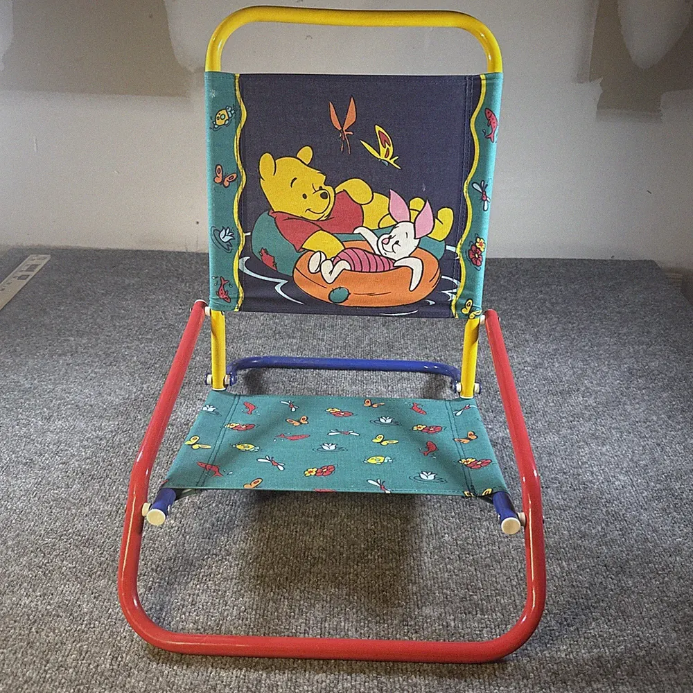 Vintage 90S Disney Little Winnie The Pooh Beach Chair Folding Rare