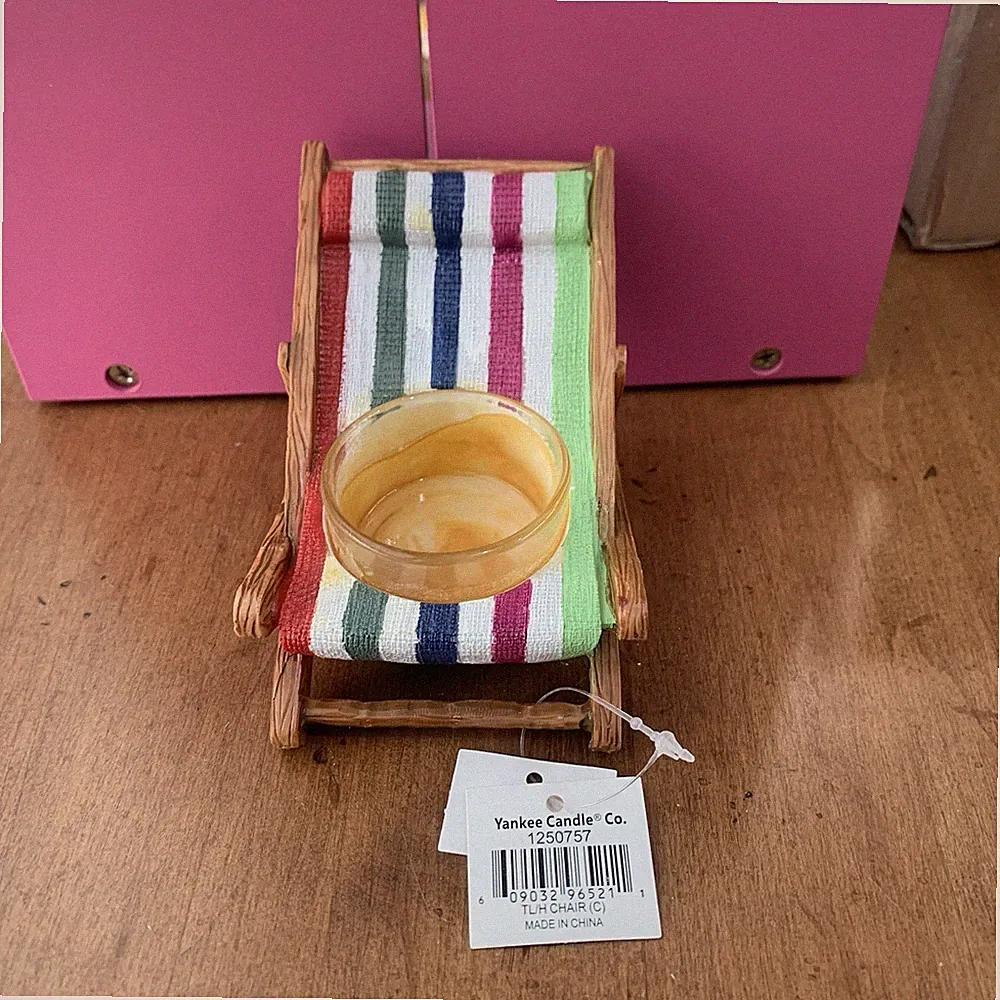 Yankee Candle Tea Light Candle Holder Beach Chair Design Never Used